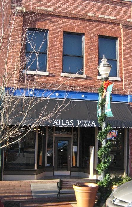 Atlas Pizza storefront in Downtown Gainesville